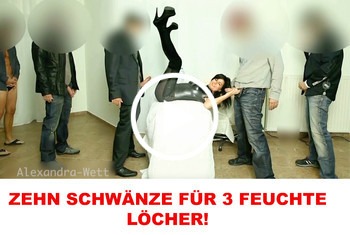 Spontanes Sperma-Abfick-Treffen mit 10 harten Schwänzen. - 3-loch-fick, Analsex, AO, arsch, arschloch, besamen, besamung, blowjob, breitbeinig, Bukkake, creampie, cumshot, Erlebnis, extreme, fick, Ficken, fotze, fotzen, gangbang, gefickt, Gesicht, heftig, Liege, loch, missionar, Möse, mund, porno, rasiert, Schwanz, schwarzhaarig, sperma, treffen, vollgespritzt