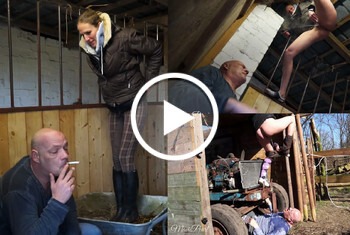 Im Reitstall wird nicht geraucht! Kippe Ausgepisst - blond, erste mal, Europäisch, frau, lecken, lustig, maledom, man, mann, MaviePearl, mund, muschi, Muschi lecken, natursekt, porno, rasiert, rauchen, Ungewöhnliche Orte