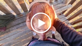 Erste Hälfte meines Geilen Spazierganges - blasen, blowjob, doggystyle, finger, fingern, fotze, frau, Korsett, mann, nahaufnahme, porno, pov, rothaarig, weiß