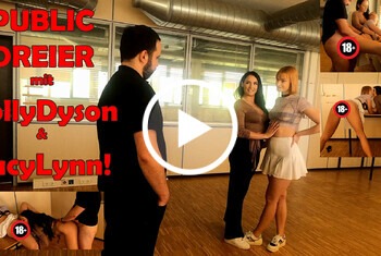 PUBLIC DREIER mit DollyDyson und LacyLynn! - 18, blowjob, cumshot, DerPornobeamte, doggystyle, dreier, Ficken, frauen, geile, girl, Glück, LacyLynn, lecken, man, muschi, Muschi lecken, nahaufnahme, ordentlich, porno, public, rasiert, rothaarig, schwarzhaarig