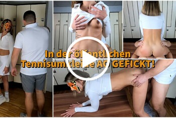 In der öffentlichen Tennisumkleide AO GEFICKT!! - tattoos