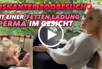 RISKANTER ZOOBESUCH MIT FETTER LADUNG SPERMA IM GESICHT !! - JayJayPink